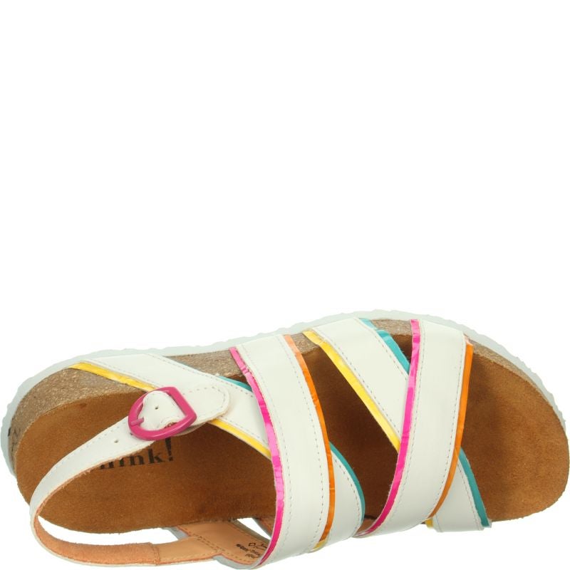 Think KOAK DAMEN Woman Strap sandal - Material: Leather in White