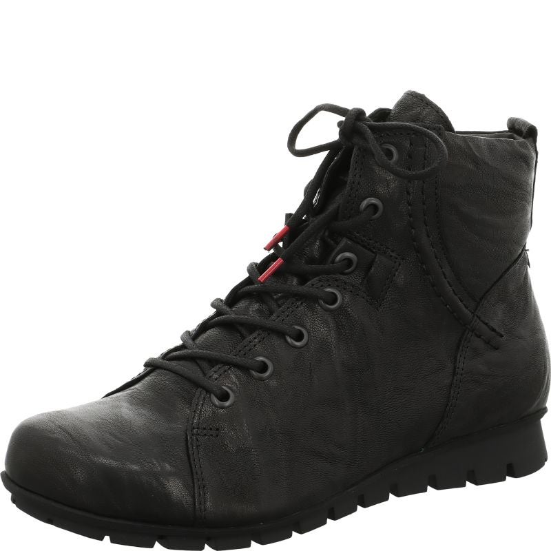 Think! MENSCHA Damen Stiefelette - Material: Leder in Schwarz
