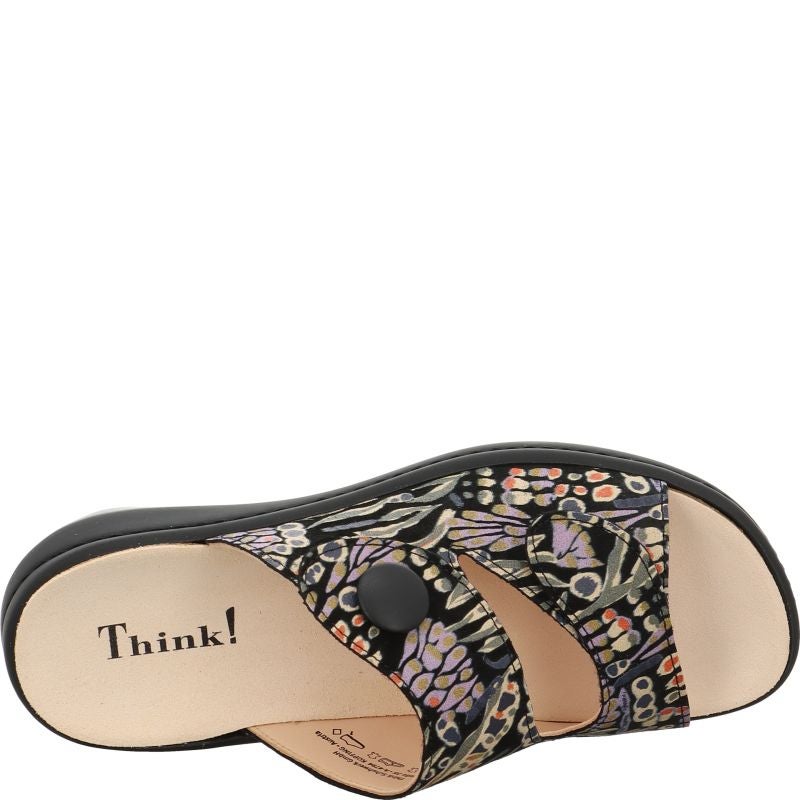 Think! CAMILLA Damen Pantolette - Material: Leder in Mehrfarbig