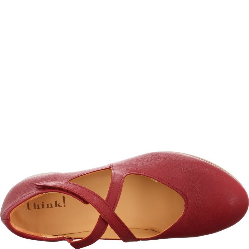 Think! GUAD2 Damen Ballerina - Material: Leder in Rot