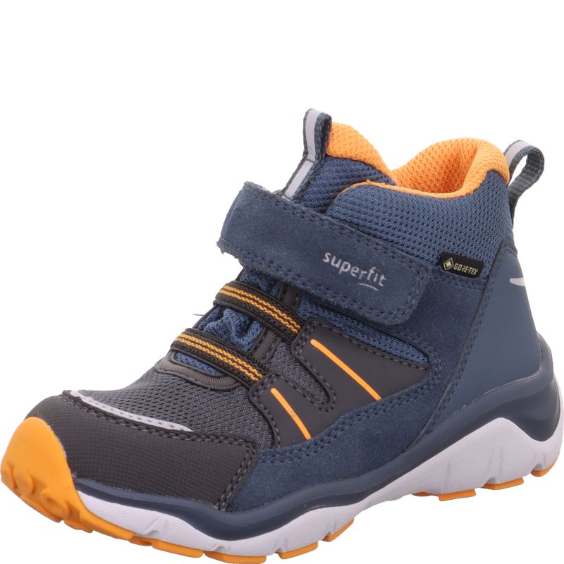 Superfit SPORT5 Unisex, Jungen Sneaker high - Material: Leder/Sonstiges Material/Textil in Blau