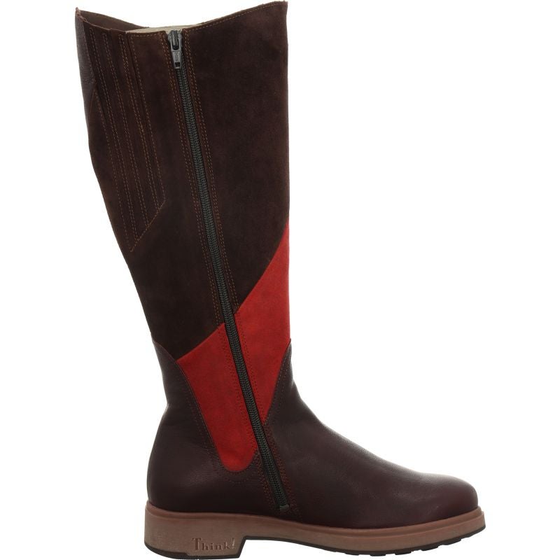 Think COGITA Woman Boot - Material: Leather in Red