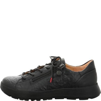 Think! COMODA Damen Schnürschuh - Material: Leder in Schwarz