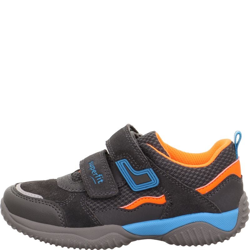 Superfit STORM Boys Sneakers low - Material: Leder/Sonstiges Material/Texti in Grey