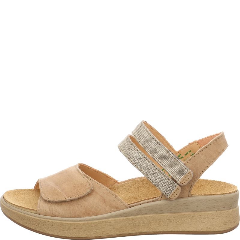 Think MEGGIE Strap sandal - Material: Leather in Beige
