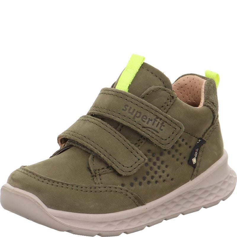Superfit BREEZE Boys Sneakers high - Material: Leather in Green