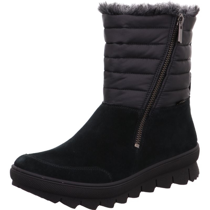 Legero NOVARA Damen Stiefelette - Material: Leder/Textil in Schwarz