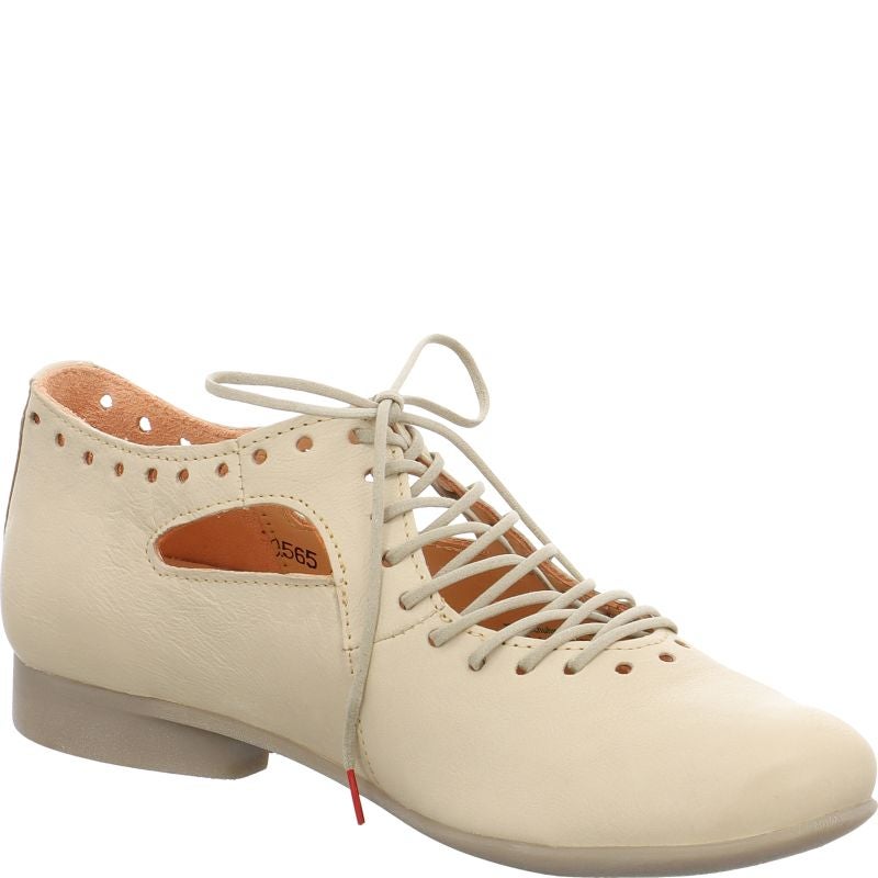 Think GUAD2 Woman Lace up shoe - Material: Leather in Beige
