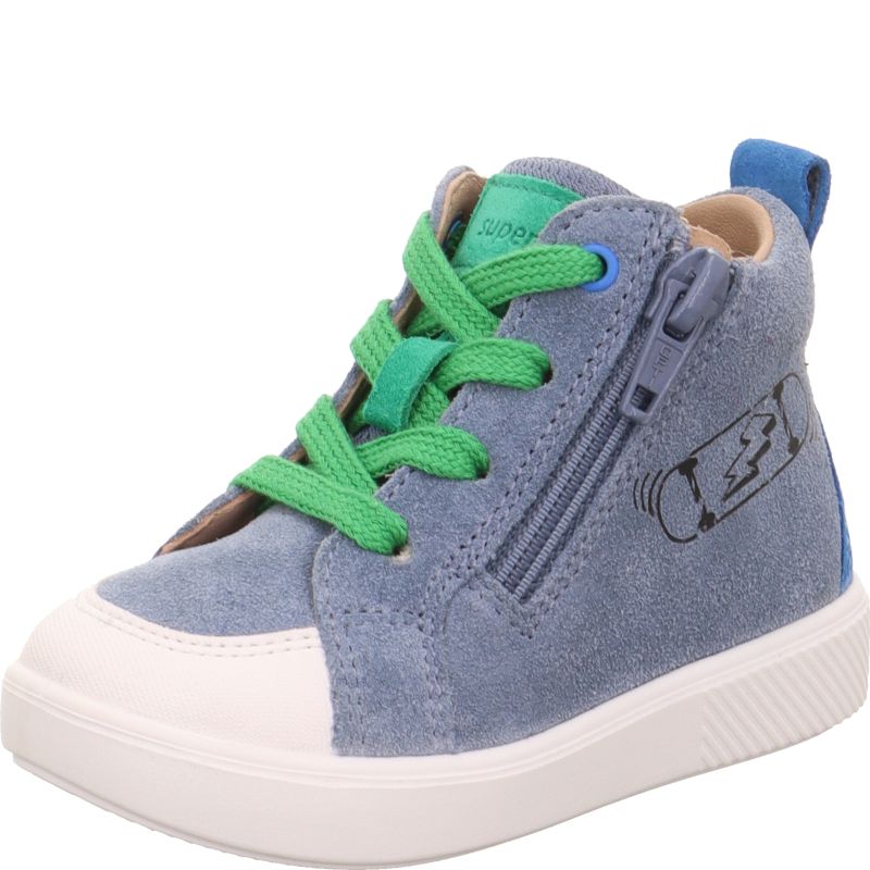 Superfit SUPIES Jungen Sneaker high - Material: Leder/Textil in Blau
