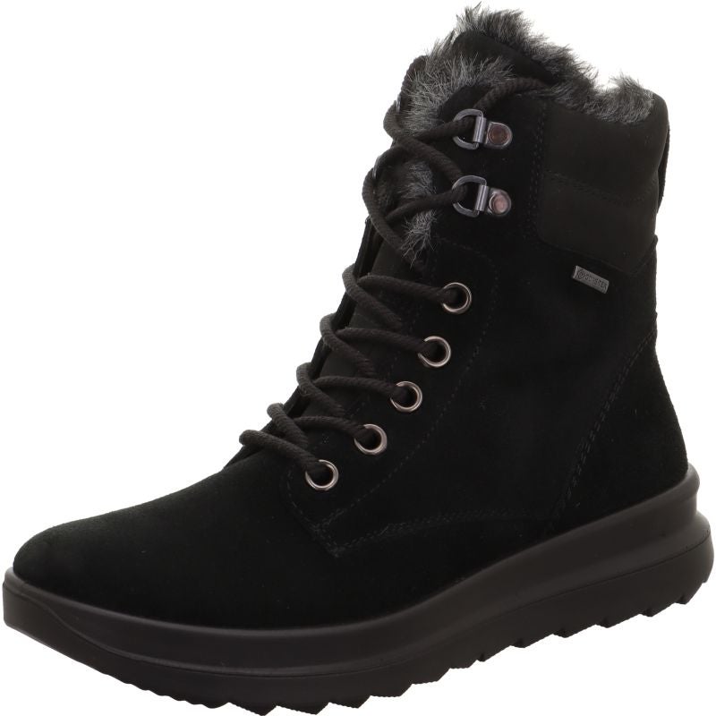 legero DREAMER Damen Schnürboots - Material: Leder in Schwarz