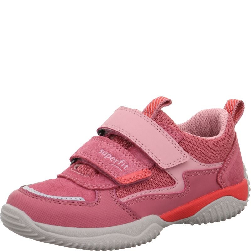 Superfit STORM Girls Sneakers low - Material: Leder/Sonstiges Material/Texti in Pink