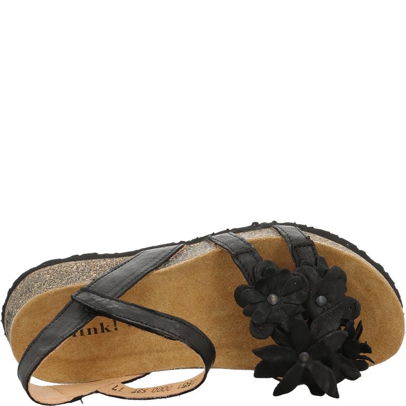 Think KOAK DAMEN Woman Strap sandal - Material: Leather in Black