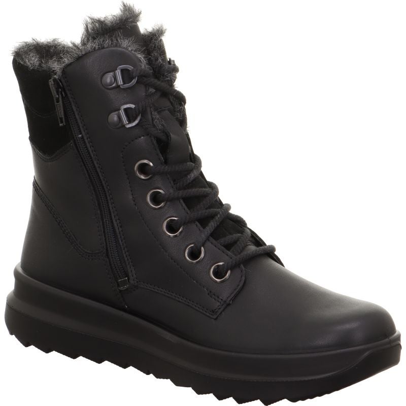 legero DREAMER Damen Schnürboots - Material: Leder in Schwarz