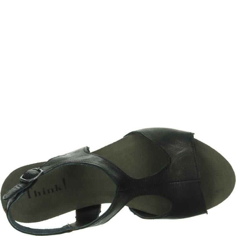Think! TRAUDI Damen Sandalette - Material: Leder in Schwarz