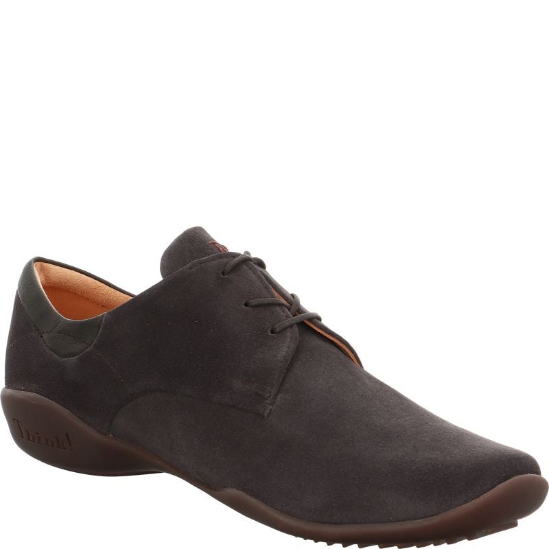 Think STONE HERREN Men Lace up shoe - Material: Leather in Grey