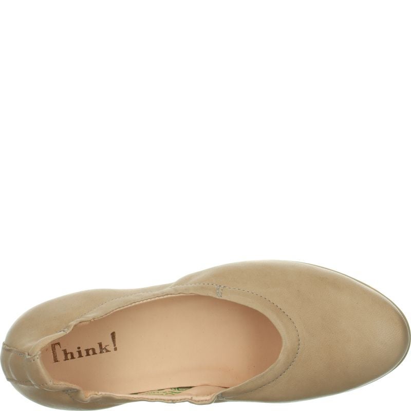 Think GUAD2 Woman Ballerina - Material: Leather in Beige
