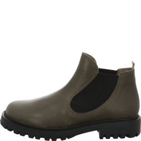 Think! TRENTO Damen Chelsea Boots - Material: Leder in Oliv