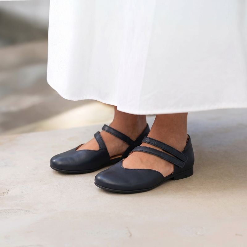 Think! GUAD2 Damen Ballerina - Material: Leder in Blau