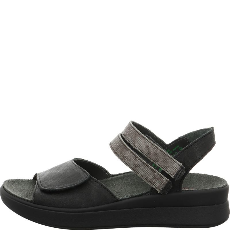Think MEGGIE Strap sandal - Material: Leather in Black