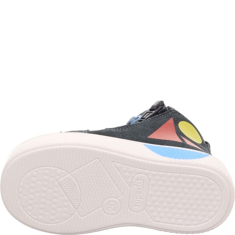Superfit SUPIES Boys Sneakers high - Material: Leather/Textil in Blue
