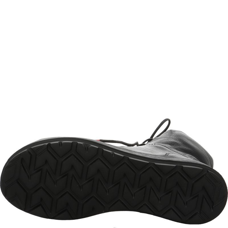 Think COMODA Woman Lace-up boot - Material: Leather in Black