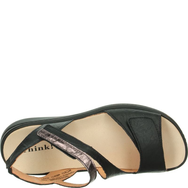 Think CAMILLA DAMEN Woman Strap sandal - Material: Leather in Black