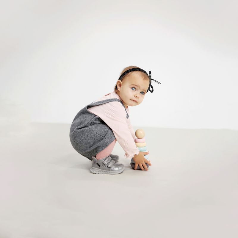 Superfit BREEZE Unisex | Girls Sneakers high - Material: Leather in Metallic
