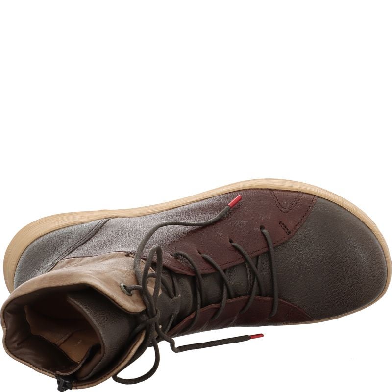 Think COMODA Woman Ankle boot - Material: Leather in Grey