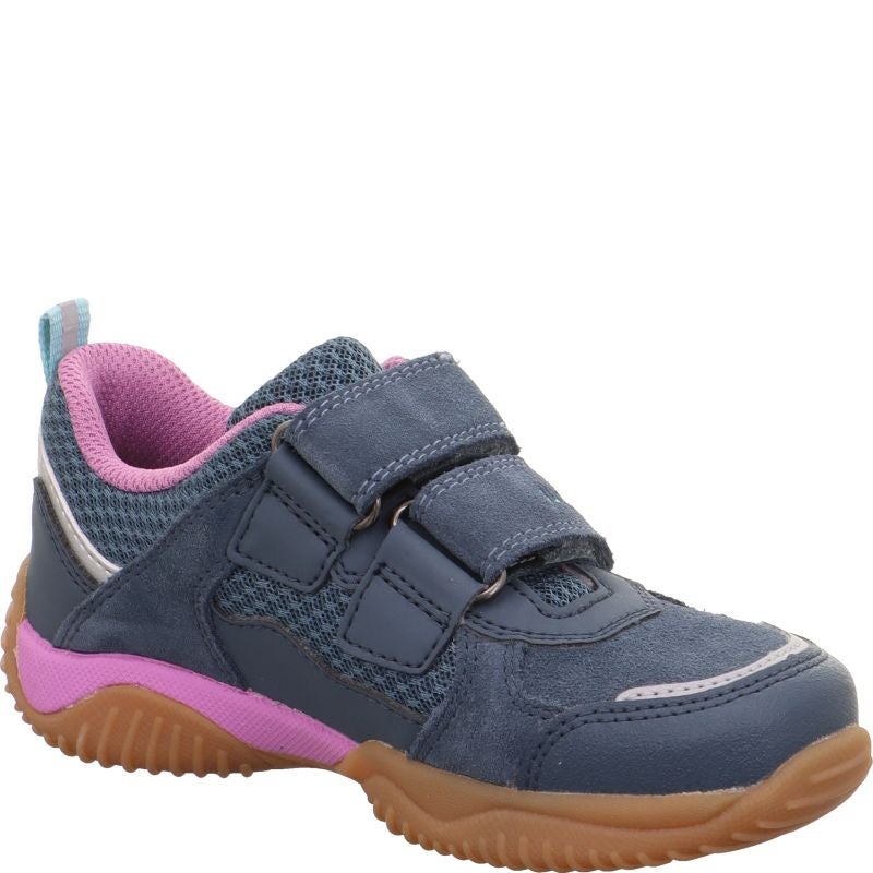 Superfit STORM Sneaker low - Material: Leder/Sonstiges Material/Textil in Blau