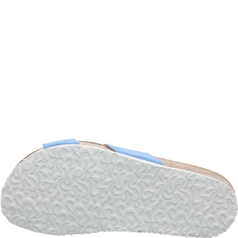 Think! CRISSI Damen Pantolette - Material: Leder in Blau