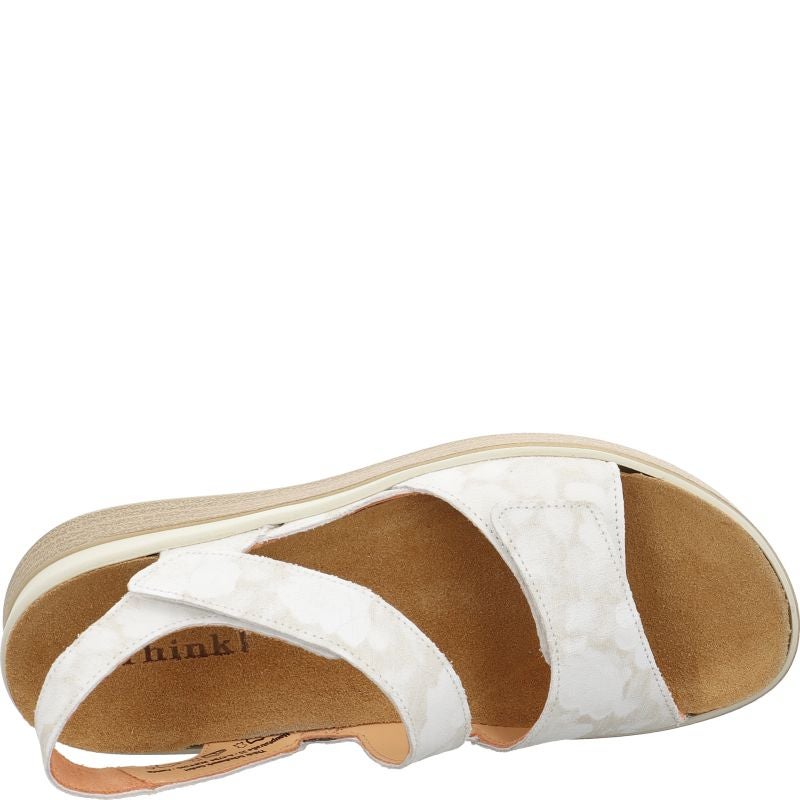 Think MEGGIE Strap sandal - Material: Leather in White
