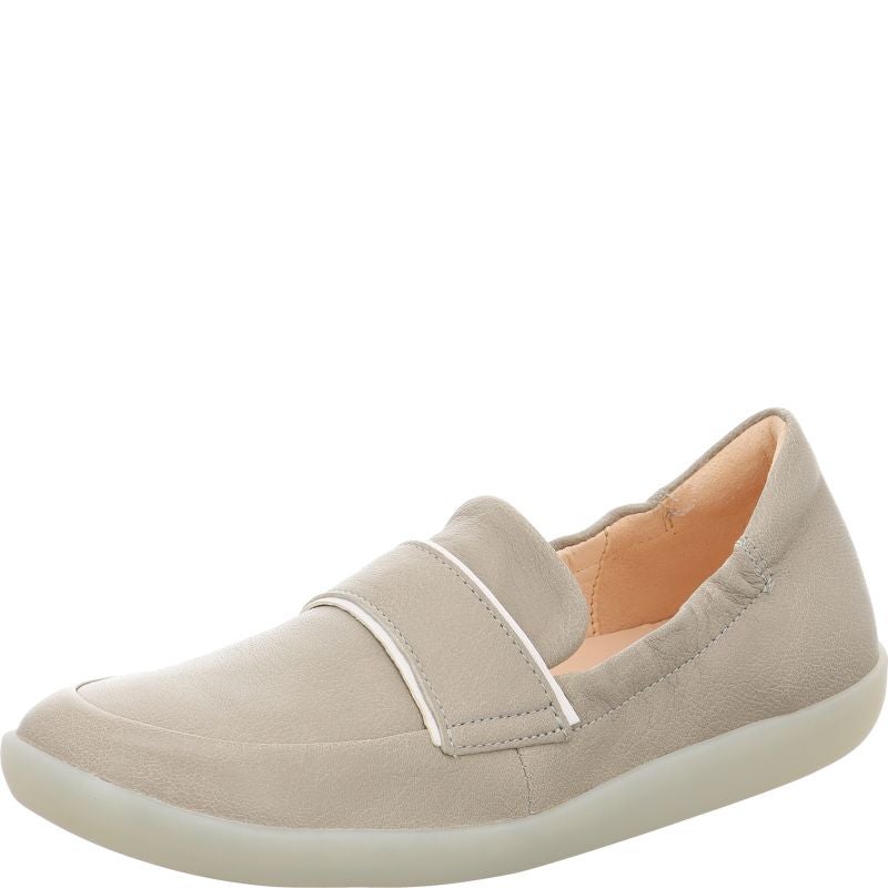 Think NATURE Woman Slipper - Material: Leather in Grey