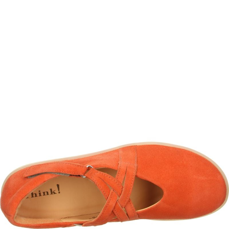 Think NATURE Woman Ballerina - Material: Leather in Orange