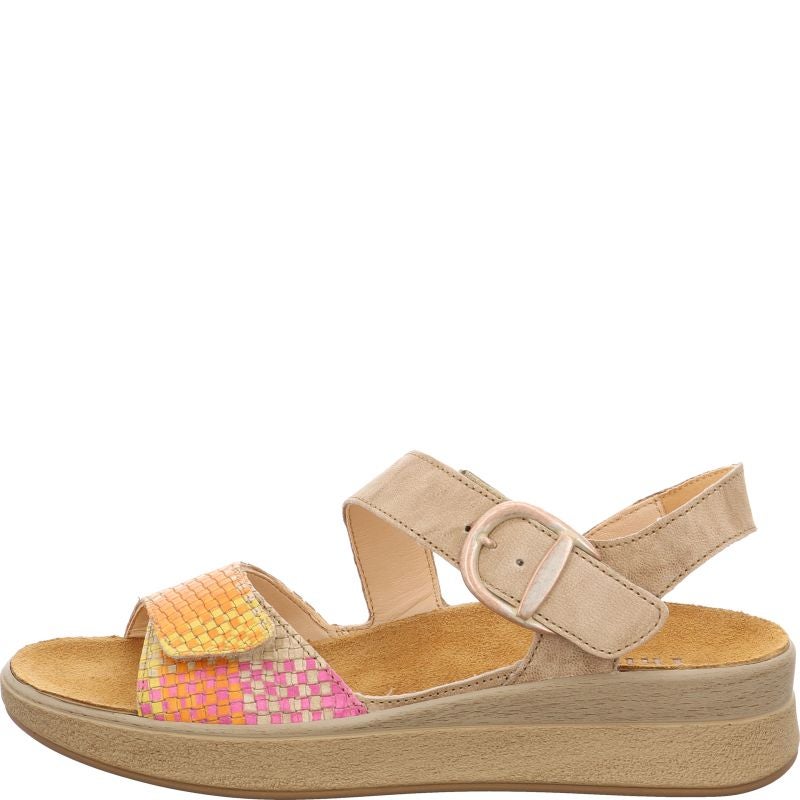 Think MEGGIE Woman Strap sandal - Material: Leather in Multi Colour