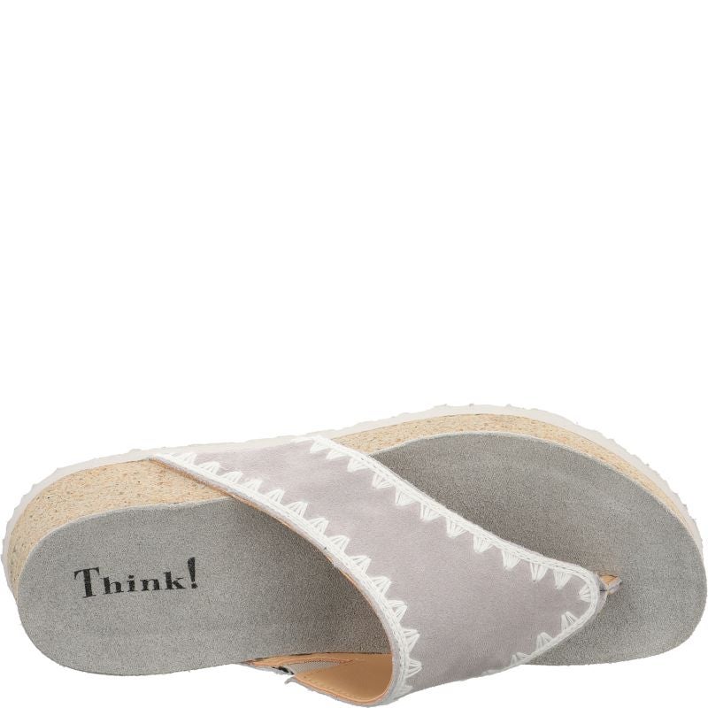 Think KOAK DAMEN Woman Mules - Material: Leather in Grey
