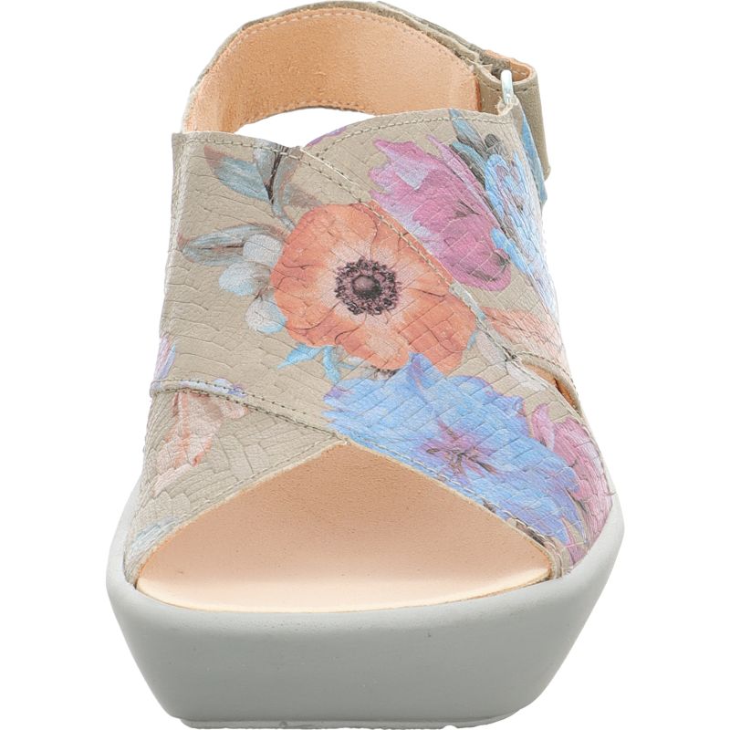 Think KATE Woman Plateau sandal - Material: Leather in Multi Colour
