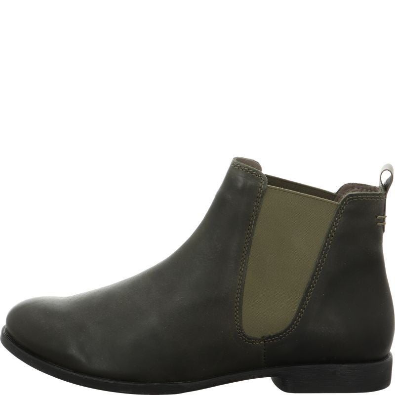 Think! AGRAT Damen Chelsea Boots - Material: Leder in Oliv