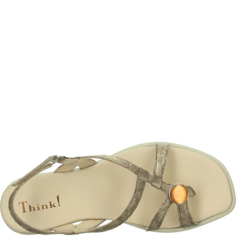 Think VIVI Sandal - Material: Leather in Grey
