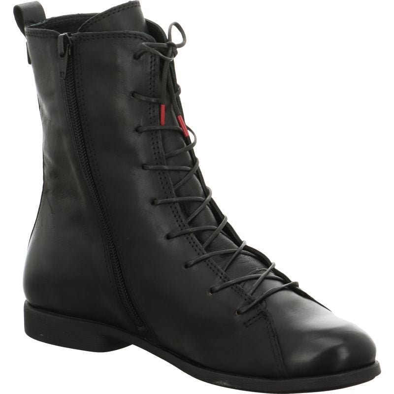 Think AGRAT Woman Ankle boot - Material: Leather in Black
