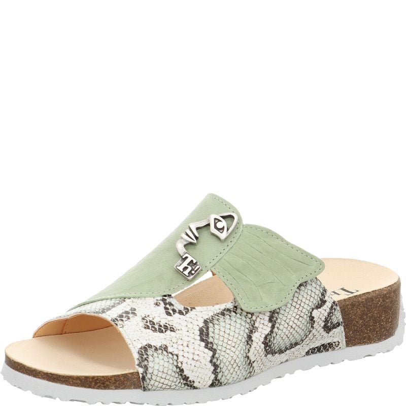 Think MIZZI DAMEN Mules - Material: Leather in Multicolored