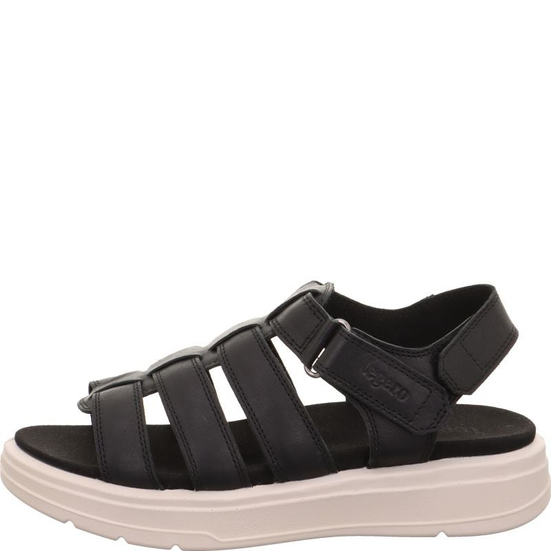 Legero SUNWALKER Damen Plateau-Sandale - Material: Leder in Schwarz