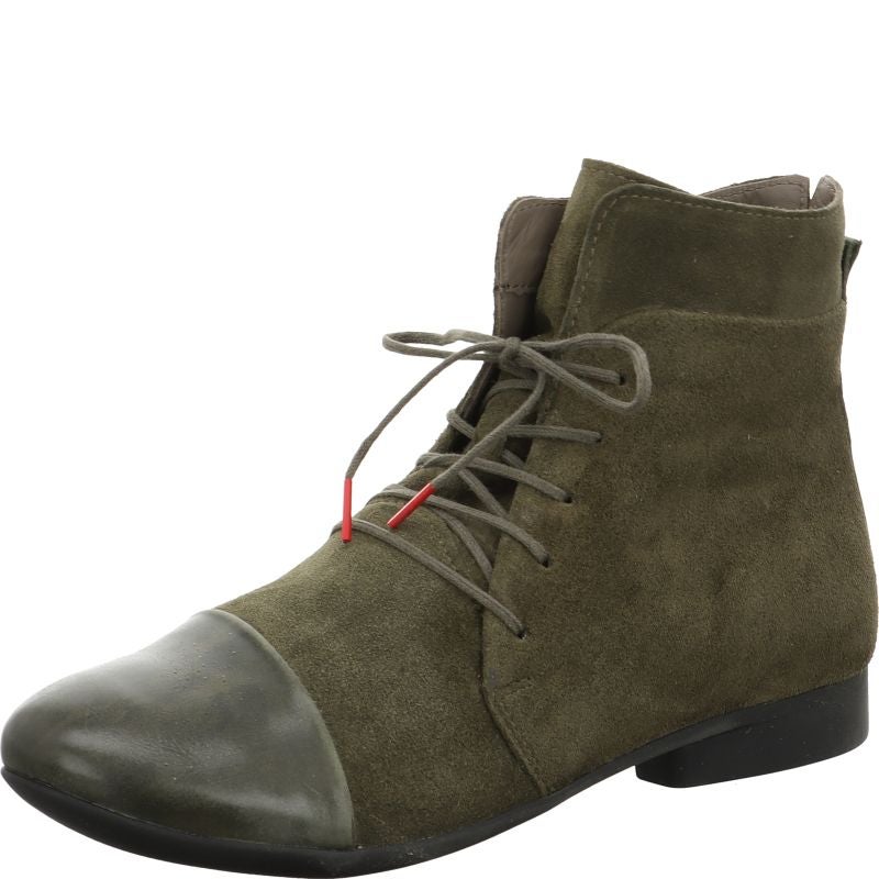 Think! GUAD2 Damen Stiefelette - Material: Leder in Oliv