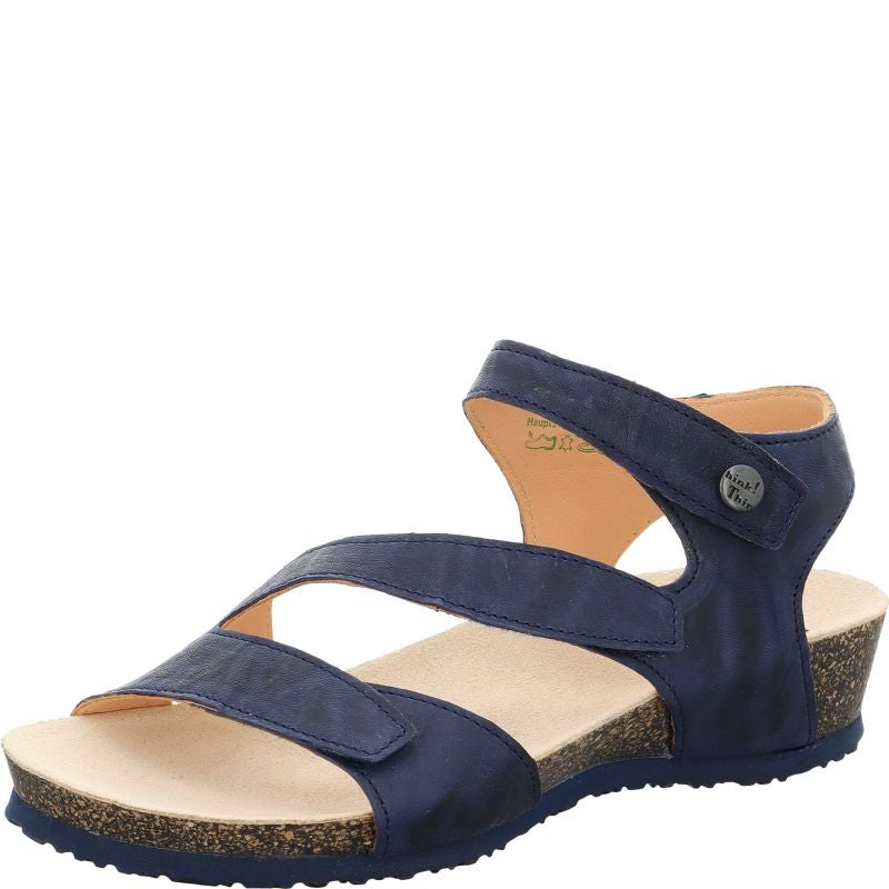 Think DUMIA Woman Strap sandal - Material: Leather in Blue