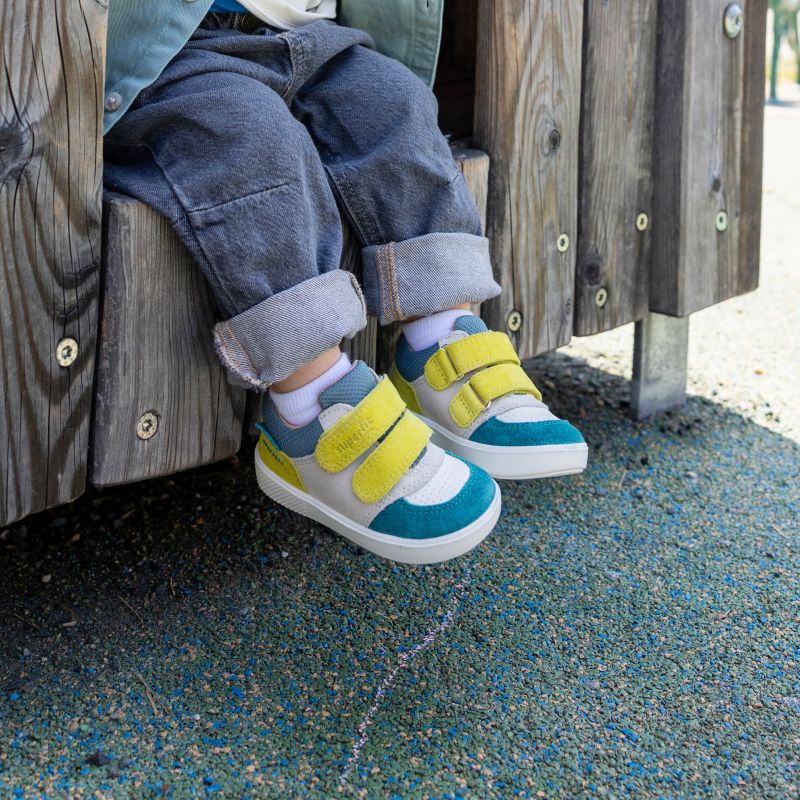 Superfit SUPIES Sneaker low - Material: Leder/Textil in Gelb