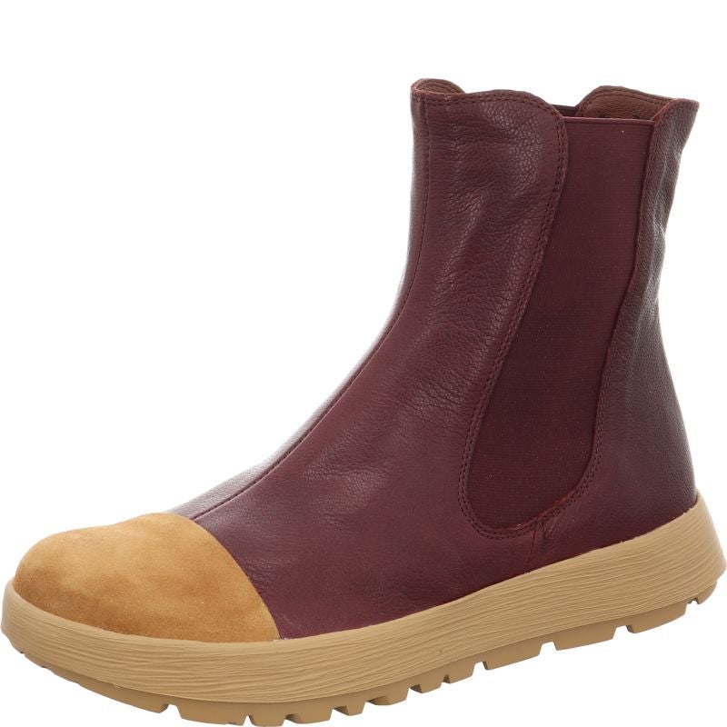 Think COMODA Woman Cheslea boot - Material: Leather in Red