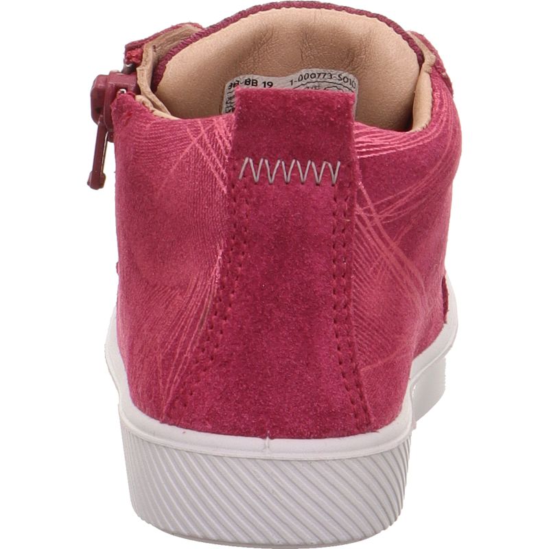 Superfit SUPIES Girls Sneakers high - Material: Leather/Textil in Red