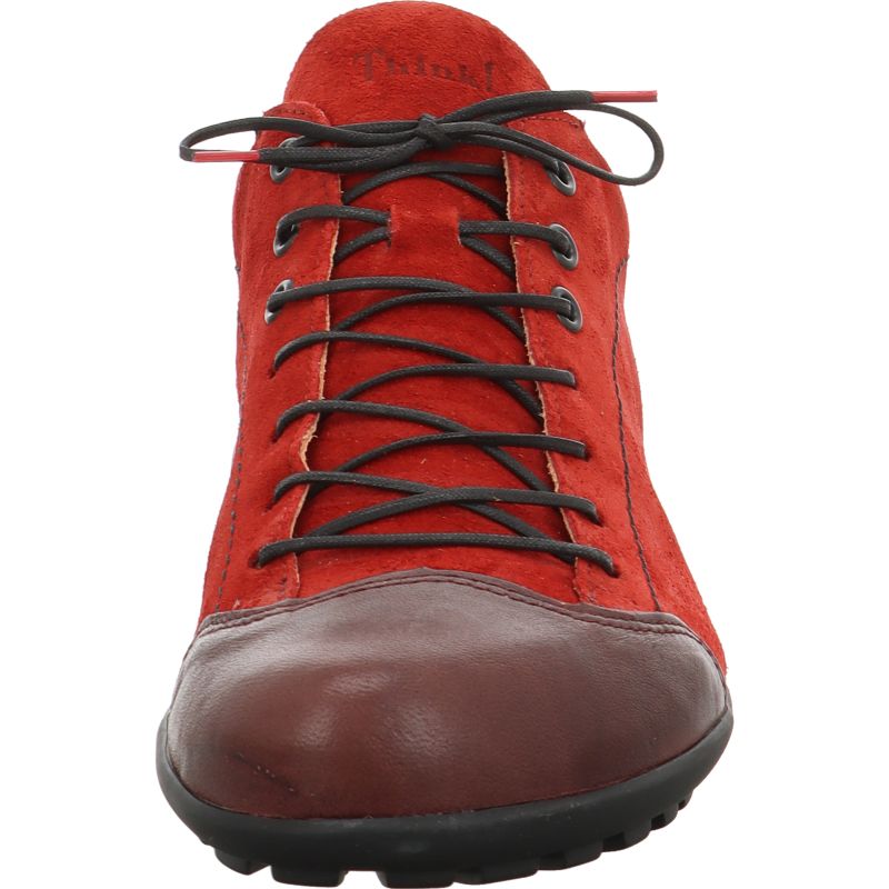 Think KONG HERREN Men Lace up shoe - Material: Leather in Red