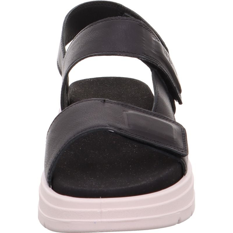 Legero SUNWALKER Damen Plateau-Sandale - Material: Leder in Schwarz