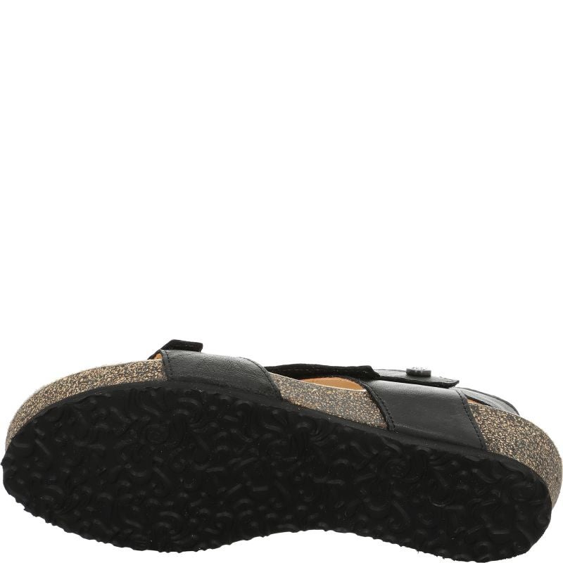Think DUMIA Woman Strap sandal - Material: Leather in Black