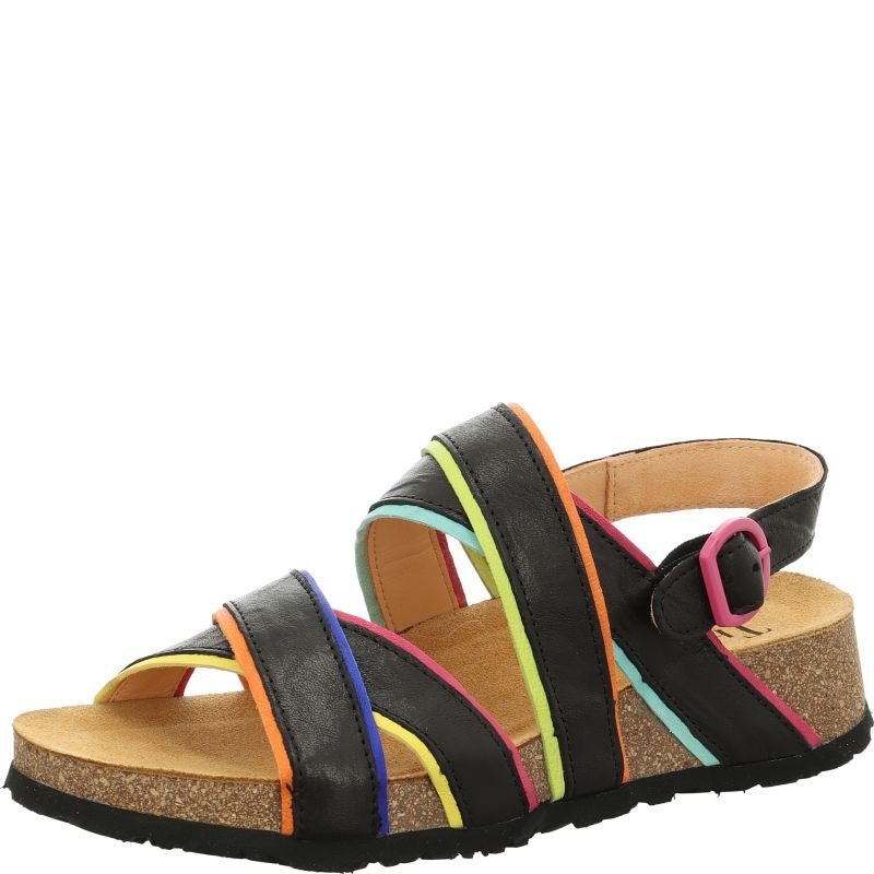 Think KOAK DAMEN Woman Strap sandal - Material: Leather in Black